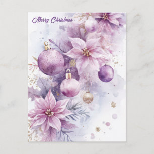 Festliche Weihnachtsgirlande-Grußkarte Postkarte