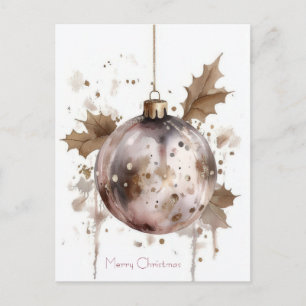 Festliche Weihnachtsgirlande Grußkarte Postkarte