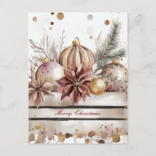 Festliche Weihnachtsgirlande-Grußkarte Postkarte