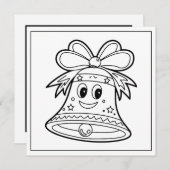 Festliche Weihnachtsglocke Feiertagskarte (Vorne/Hinten)