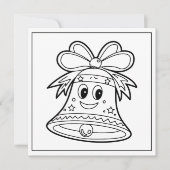 Festliche Weihnachtsglocke Feiertagskarte (Vorderseite)