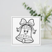 Festliche Weihnachtsglocke Feiertagskarte (Stehend Vorderseite)