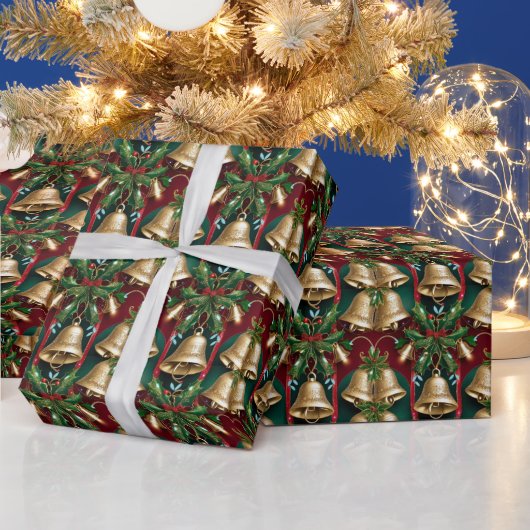 Festliche Weihnachtsglocken Geschenkpapier (Feiertage)