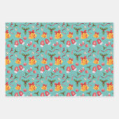 Festliche Weihnachtsglocken und Ribbons Wasserfarb Geschenkpapier Set (Vorderseite 3)