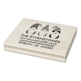 Festliche Weihnachtsgnomen Gummistempel