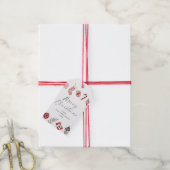 Festliche Weihnachtsgrenze für Wasserfarben Geschenkanhänger (Mit Garn)