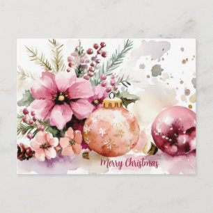 Festliche Weihnachtsgrußkarte Postkarte