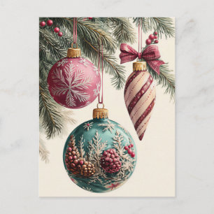 Festliche Weihnachtsgrußkarte Postkarte