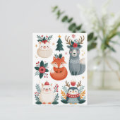 Festliche Weihnachtsgrußkarte Postkarte (Stehend Vorderseite)