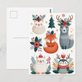 Festliche Weihnachtsgrußkarte Postkarte (Vorne/Hinten)