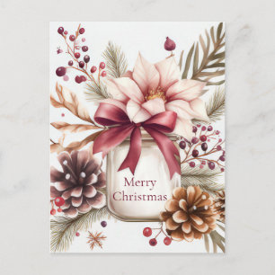 Festliche Weihnachtsgrußkarte Postkarte