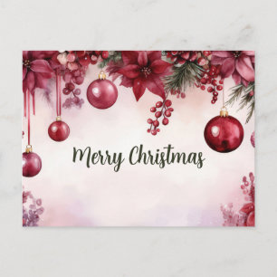 Festliche Weihnachtsgrußkarte Postkarte