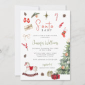 Festliche Weihnachtsjause Weihnachtsdusche Einladung (Vorderseite)