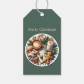 Festliche Weihnachtskakao individuell anpassbar Geschenkanhänger (Vorderseite)