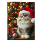 Festliche Weihnachtskarte der Feline (Vorne)