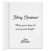 Festliche Weihnachtskarte der Feline (Innen (Rechts))