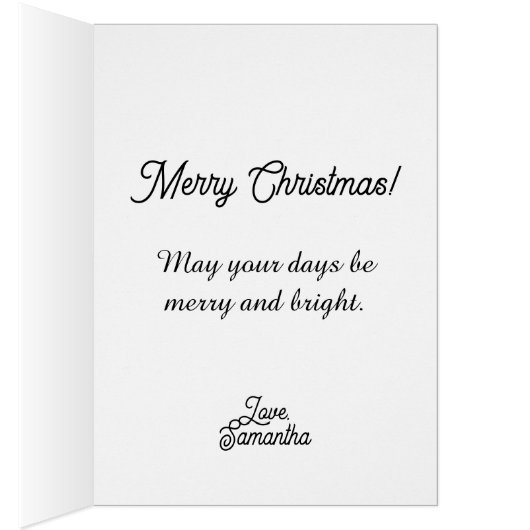 Festliche Weihnachtskarte der Feline (Innen (Rechts))