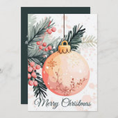 Festliche Weihnachtskarte Feiertagskarte (Vorne/Hinten)