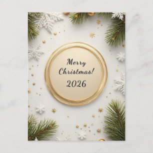 Festliche Weihnachtskarte Feiertagspostkarte