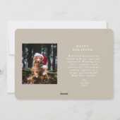 Festliche Weihnachtskarte mit 3 Fotos Feiertagskarte (Rückseite)