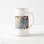 Festliche Weihnachtskarte mit Glanz Bierglas (VorderseiteRechts)