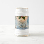 Festliche Weihnachtskarte mit Glanz Bierglas (Mittel)