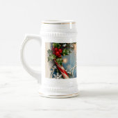 Festliche Weihnachtskarte mit Glanz Bierglas (Links)