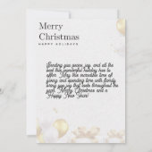 Festliche Weihnachtskarte mit Liebe & Freude Einladung (Rückseite)