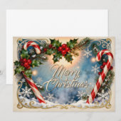 Festliche Weihnachtskarte mit Shine (Vorne/Hinten)