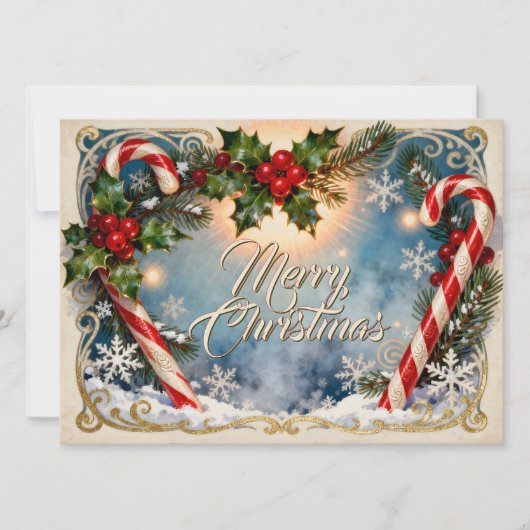 Festliche Weihnachtskarte mit Shine (Vorderseite)