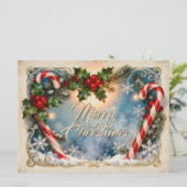 Festliche Weihnachtskarte mit Shine (Stehend Vorderseite)