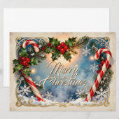 Festliche Weihnachtskarte mit Shine (Vorne/Hinten)