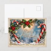 Festliche Weihnachtskarte mit Shine Feiertagspostkarte (Vorne/Hinten)