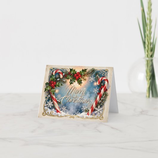 Festliche Weihnachtskarte mit Shine Karte (Vorderseite)
