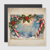Festliche Weihnachtskarte mit Shine Magnetkarte (Vorne/Hinten)