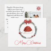 Festliche Weihnachtskarte Postkarte (Vorne/Hinten)