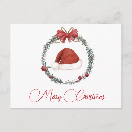 Festliche Weihnachtskarte Postkarte (Vorderseite)