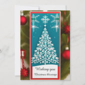 Festliche Weihnachtskarte Snowflake Feiertagskarte (Vorderseite)