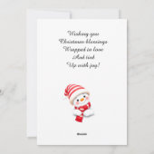 Festliche Weihnachtskarte Snowflake Feiertagskarte (Rückseite)