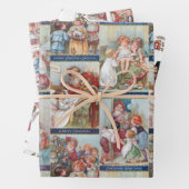 Festliche Weihnachtskarten-Collage für Viktorianis Geschenkpapier Set (Beispiel)