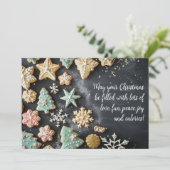 Festliche Weihnachtskekse Grußkarte Feiertagskarte (Stehend Vorderseite)