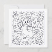 Festliche Weihnachtskinderfarben Karte (Vorderseite)