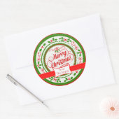 Festliche Weihnachtskleber Runder Aufkleber (Umschlag)