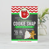 Festliche Weihnachtskochtausch-Party Einladung (Stehend Vorderseite)