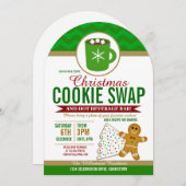 Festliche Weihnachtskochtausch-Party Einladung (Vorne/Hinten)