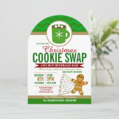 Festliche Weihnachtskochtausch-Party Einladung (Stehend Vorderseite)