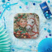 Festliche Weihnachtskollektion der Familie Snowman Pappteller (Party)