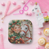 Festliche Weihnachtskollektion der Familie Snowman Pappteller (Party)