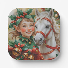 Festliche Weihnachtskollektion der Familie Snowman Pappteller