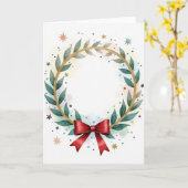 Festliche Weihnachtskränze Karte (Gelbe Blume)
